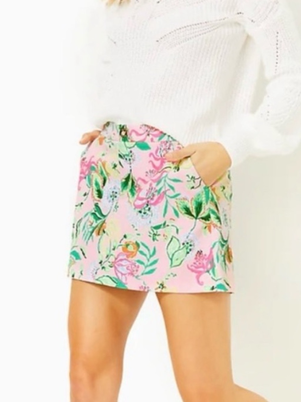 Lilly Pulitzer Colette Knit Skort Size 8 Preppy Mini Skirt Floral NWT Tropical